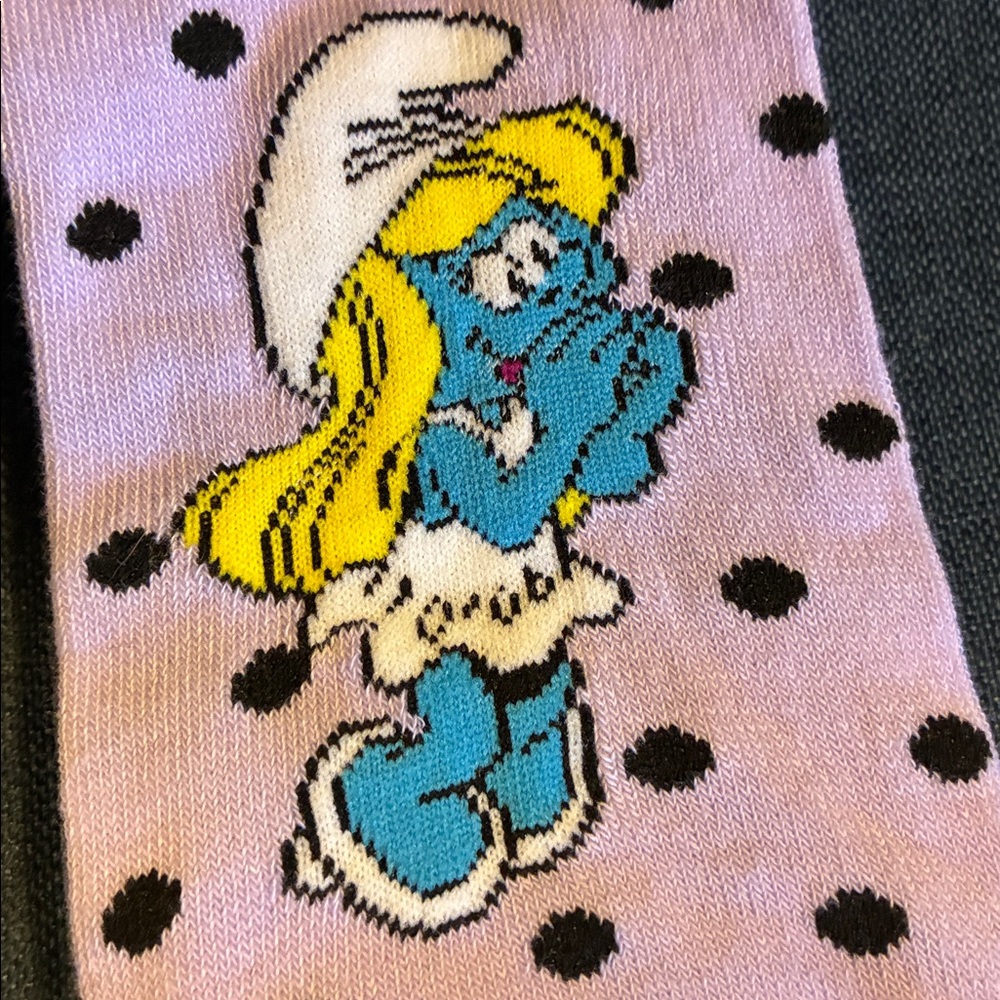 3/$18 The Smurfspirple Polka Dot Novelty Socks One Size Fits Some (Women’s 7-12)